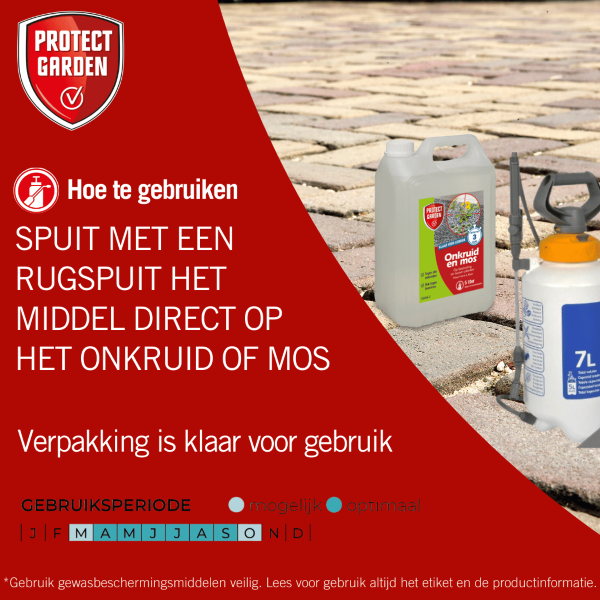 Protect Garden Onkruidverdelger | Flitser | Protect Garden | 50 m² (Gebruiksklaar, 5 liter) 86601102 K170115601 - 7