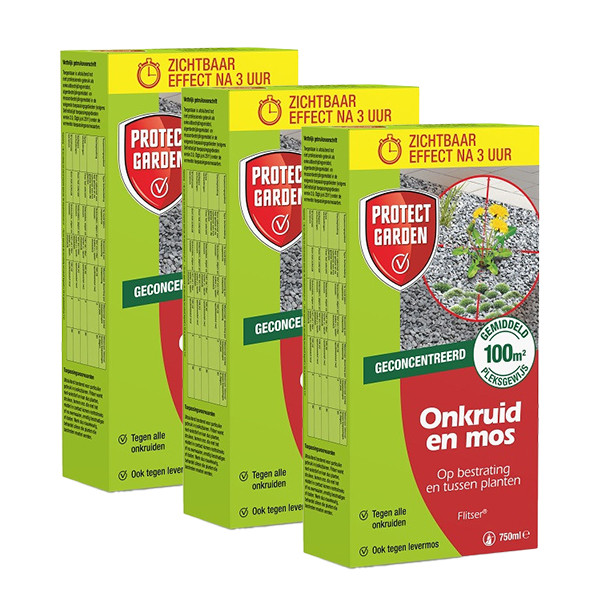 Protect Garden Onkruidverdelger en mos verwijderaar | Flitser | Protect Garden | 300 m² (Concentraat, 2250 ml, 3 stuks)  V170115604 - 1
