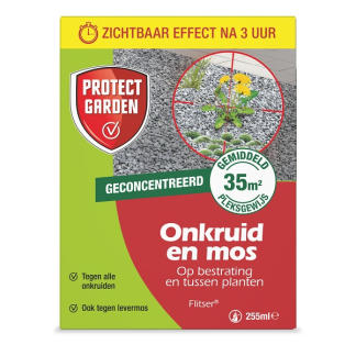 Protect Garden Onkruidverdelger en mos verwijderaar | Flitser | Protect Garden | 35 m² (Natuurlijk, Concentraat, 255 ml) 86601198 K170115602 - 