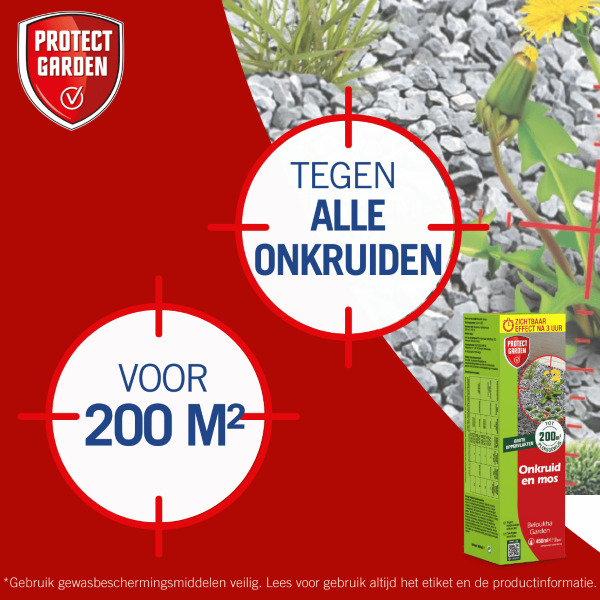 Protect Garden Onkruidverdelger en mos verwijderaar | Protect Garden | 200 m² (Natuurlijk, Concentraat, 450 ml) 86601080 K170505220 - 7