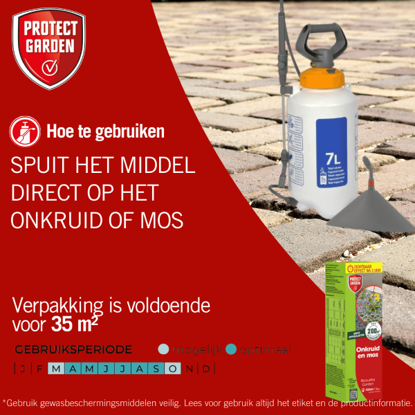 Protect Garden Onkruidverdelger en mos verwijderaar | Protect Garden | 35 m² (Concentraat, 255 ml) 86601198 K170115602 - 9