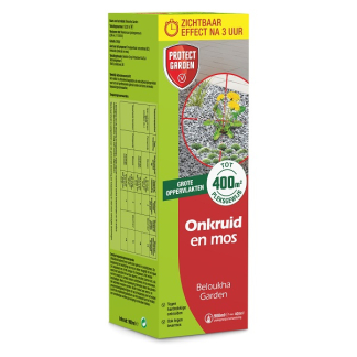 Protect Garden Onkruidverdelger en mos verwijderaar | Protect Garden | 400 m² (Natuurlijk, Concentraat, 900 ml) 86601080 K170505221 - 