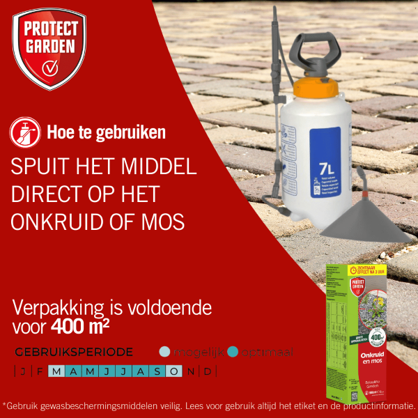 Protect Garden Onkruidverdelger en mos verwijderaar | Protect Garden | 400 m² (Natuurlijk, Concentraat, 900 ml) 86601080 K170505221 - 9