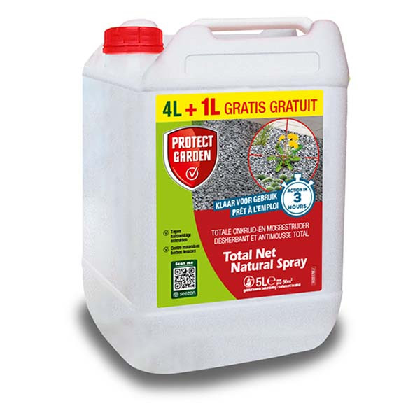 Protect Garden Onkruidverdelger en mos verwijderaar | Protect Garden | Total Net Natural | 50 m² (Gebruiksklaar, 5 liter)  K170116286 - 1