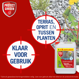 Protect Garden Onkruidverdelger en mos verwijderaar | Protect Garden | Total Net Natural | 50 m² (Gebruiksklaar, 5 liter)  K170116286 - 5