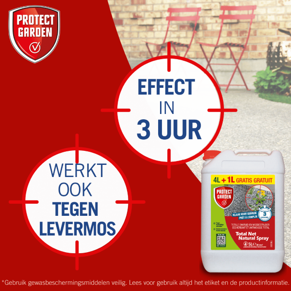 Protect Garden Onkruidverdelger en mos verwijderaar | Protect Garden | Total Net Natural | 50 m² (Gebruiksklaar, 5 liter)  K170116286 - 6