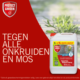 Protect Garden Onkruidverdelger en mos verwijderaar | Protect Garden | Total Net Natural | 50 m² (Gebruiksklaar, 5 liter)  K170116286 - 4