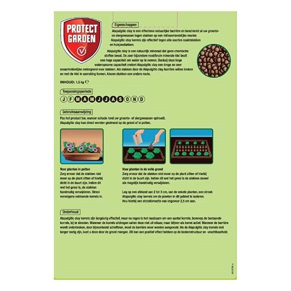 Protect Garden Slakken barrière | Protect Garden | 1.5 kg (Klei, Biologisch) 86601752 K170115838 - 3