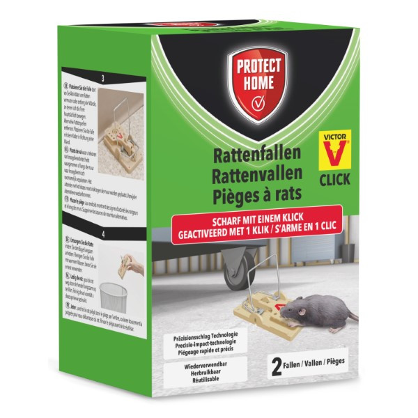 Protect Home Rattenvallen | Protect Home | Victor Click | 2 stuks (Kunststof) 86600781 K170501405 - 1