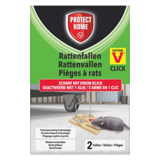 Protect Home Rattenvallen | Protect Home | Victor Click | 2 stuks (Kunststof) 86600781 K170501405 - 2