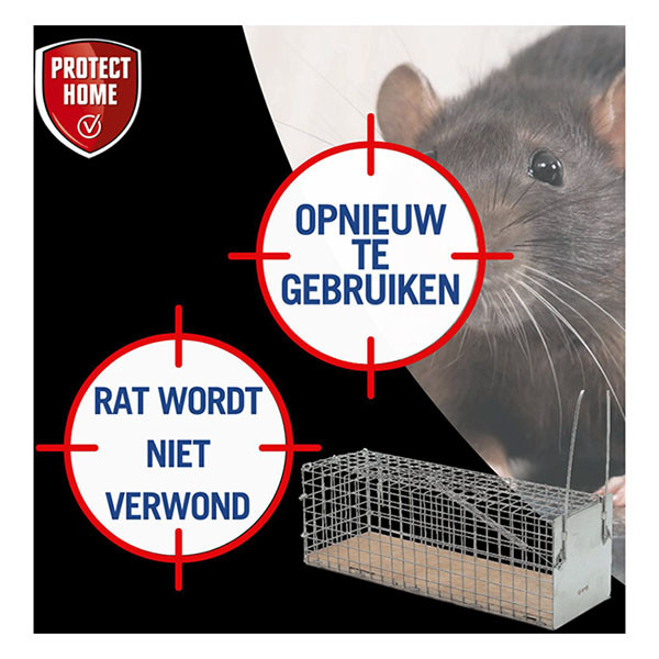 Protect Home Rattenvangkooi | Protect Home (Diervriendelijk, Metaal, Hout) 86601227_NL K170112153 - 2