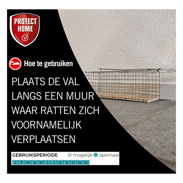 Protect Home Rattenvangkooi | Protect Home (Diervriendelijk, Metaal, Hout) 86601227_NL K170112153 - 3