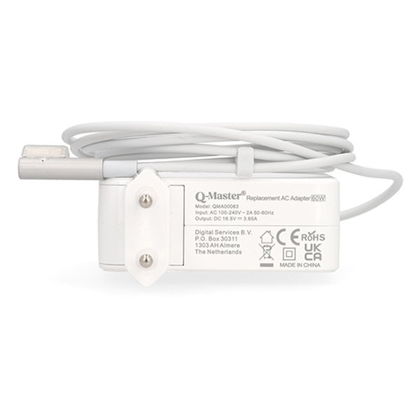 Q-Master Apple MagSafe oplader | Q-Master | 60W (MagSafe 1) PWR150APP65W K010214562 - 2
