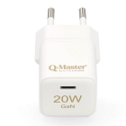 Q-Master GaN Mini snellader | Q-Master | 20W (USB C, Wit) PWR011WHT20W K000000049 - 1
