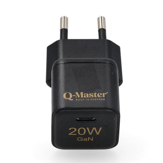 Q-Master GaN Mini snellader | Q-Master | 20W (USB C, Zwart) PWR011BLK20W K000000048 - 1
