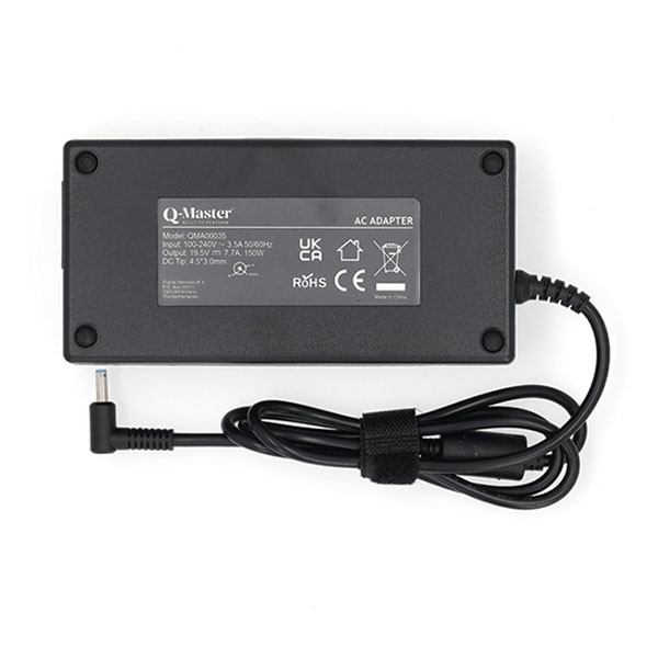 Q-Master HP laptop oplader | Q-Master | 150W (4.5 x 3.0mm, Power Delivery, 7.7A) PWR115HPC150 K010214534 - 2