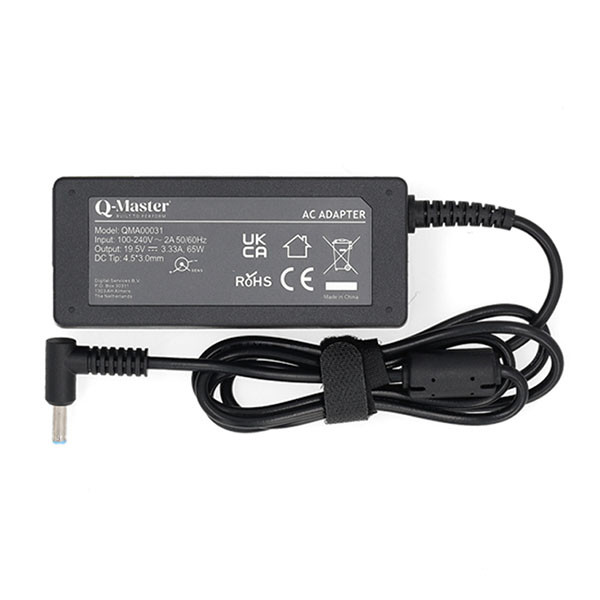 Q-Master HP laptop oplader | Q-Master | 65W (4.5 x 3.0mm, Power Delivery, 3.33A) PWR116HPC65W K010214530 - 2