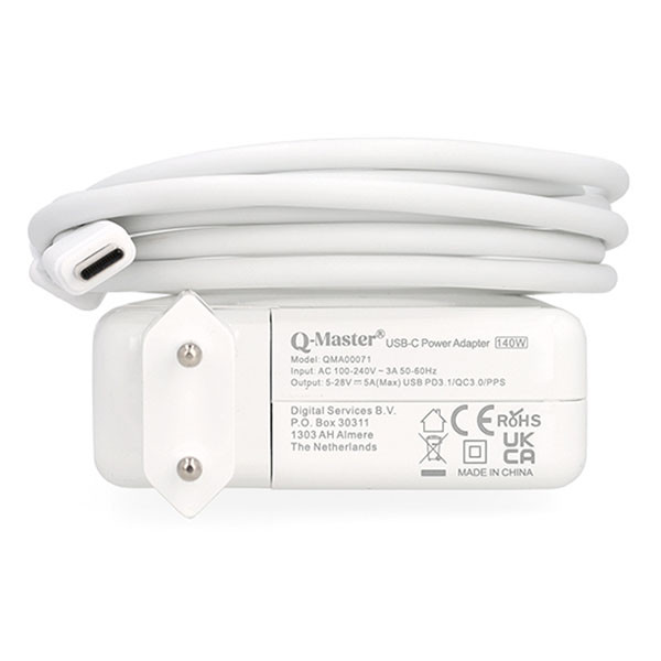Q-Master MacBook oplader USB C | Q-Master | 140W PWR152APP140 K010214570 - 2