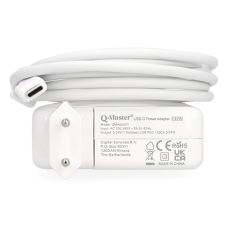 Q-Master MacBook oplader USB C | Q-Master | 140W PWR152APP140 K010214570 - 2