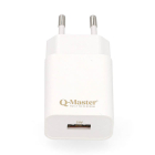 Q-Master Oplader | Q-Master | 5W (USB A, Wit) PWR010WHT05W K000000047 - 1