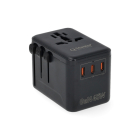 Q-Master Reisoplader | Q-Master | Type A, B, C, E, F, G, H, I, J, K en L naar Type A, C, G en I | 4 poorten | 45W (1x USB A, 3x USB C) PWR001BLK45W K000000040 - 2