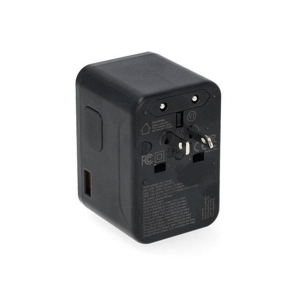 Q-Master Reisoplader | Q-Master | Type A, B, C, E, F, G, H, I, J, K en L naar Type A, C, G en I | 4 poorten | 67W (1x USB A, 3x USB C) PWR001BLK67W K000000041 - 4