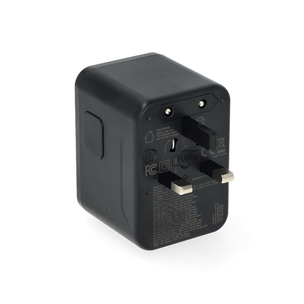 Q-Master Reisoplader | Q-Master | Type A, B, C, E, F, G, H, I, J, K en L naar Type A, C, G en I | 5 poorten | 35W (Uitschuifbaar, 2x USB A, 3x USB C) PWR001BLK35W K000000039 - 5