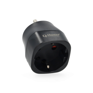 Q-Master Reisstekker | Europa naar Amerika | Q-Master (Geaard, Type F → Type B, Aanraakbeveiliging) PWR003BLKEUS K000000043