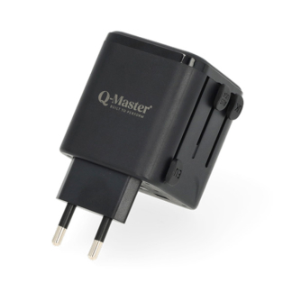 Q-Master Reisstekker | Europa naar de Filipijnen | Q-Master (Geaard, Type F → Type B, Aanraakbeveiliging) PWR003BLKEUS E000000043 - 4