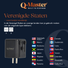 Q-Master Universele reisstekker | Q-Master | Wereld naar Wereld (Uitschuifbaar) PWR002BLKWRD K000000042 - 10
