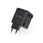 Q-Master Universele reisstekker | Type A, B, C, E, F, G, H, I, J, K en L naar Type A, C, G en I | Q-Master |  (Uitschuifbaar) PWR002BLKWRD K000000042 - 3