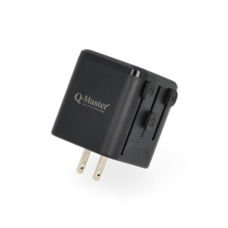 Q-Master Universele reisstekker | Type A, B, C, E, F, G, H, I, J, K en L naar Type A, C, G en I | Q-Master |  (Uitschuifbaar) PWR002BLKWRD K000000042 - 4