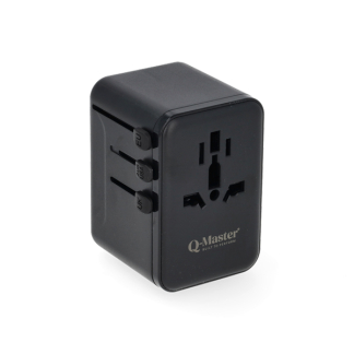 Q-Master Universele reisstekker | Type A, C, G en I naar Type A, C, G en I | Q-Master | 45W (1x USB A + 3x USB C) PWR001BLK45W K000000040