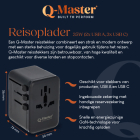 Q-Master Universele reisstekker met USB | Q-Master | Wereld naar Wereld | 35W (Uitschuifbaar, 2x USB A, 3x USB C) PWR001BLK35W K000000039 - 7