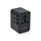 Q-Master Universele reisstekker met USB | Q-Master | Wereld naar Wereld | 45W (Uitschuifbaar, 1x USB A, 3x USB C) PWR001BLK45W K000000040 - 1