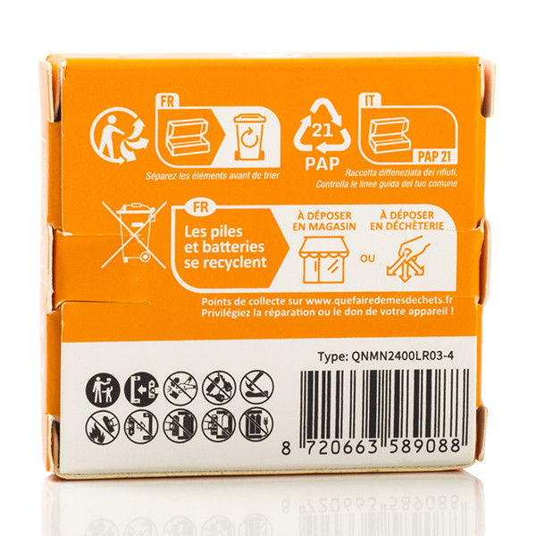Q-Nomic AAA batterijen | Q-Nomic | 4 stuks (Alkaline, 1.5 V) AQN00020 K000000037 - 5