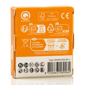 Q-Nomic AA batterijen | Q-Nomic | 4 stuks (Alkaline, 1.5 V) AQN00001 BAAKLR64BLC K000000019 - 5