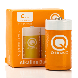 C LR14 batterij | Q-Nomic | 2 stuks (Alkaline, 1.5 V)