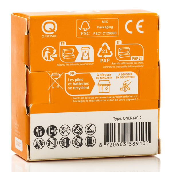 Q-Nomic C LR14 batterij | Q-Nomic | 2 stuks (Alkaline, 1.5 V) AQN00009 K000000026 - 5
