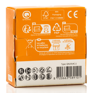 Q-Nomic C LR14 batterij | Q-Nomic | 2 stuks (Alkaline, 1.5 V) AQN00009 K000000026 - 5