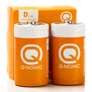 Q-Nomic D batterij | Q-Nomic | 2 stuks (Alkaline, 1.5V) AQN00017 K000000034 - 2