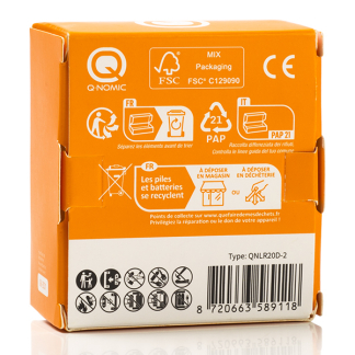 Q-Nomic D batterij | Q-Nomic | 2 stuks (Alkaline, 1.5V) AQN00017 K000000034 - 5