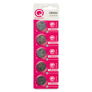 Q-Nomic Knoopcel batterij CR2032 | Q-Nomic | 5 stuks (Lithium, 3V) AQN00019 K000000036 - 1