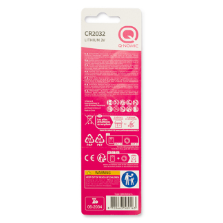 Q-Nomic Knoopcel batterij CR2032 | Q-Nomic | 5 stuks (Lithium, 3V) AQN00019 K000000036 - 2