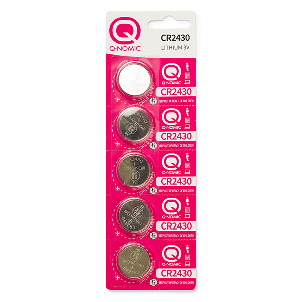 Q-Nomic Knoopcel batterij CR2430 | Q-Nomic | 5 stuks (Lithium, 3V) AQN00007 K000000024 - 1