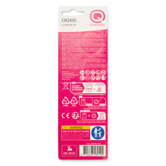 Q-Nomic Knoopcel batterij CR2430 | Q-Nomic | 5 stuks (Lithium, 3V) AQN00007 K000000024 - 2