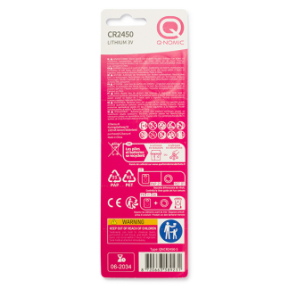 Q-Nomic Knoopcel batterij CR2450 | Q-Nomic | 5 stuks (Lithium, 3V) AQN00021 K000000038 - 2
