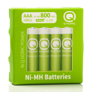 Q-Nomic Oplaadbare AAA batterijen | Q-Nomic | 4 stuks (Ni-MH, 1.2 V, 800 mAh) AQN00014 K000000031 - 4