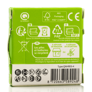 Q-Nomic Oplaadbare AAA batterijen | Q-Nomic | 4 stuks (Ni-MH, 1.2 V, 800 mAh) AQN00014 K000000031 - 5