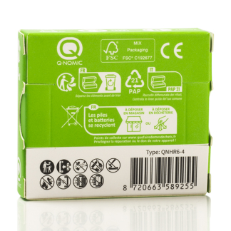 Q-Nomic Oplaadbare AA batterijen | Q-Nomic | 4 stuks (Ni-MH, 1.2 V, 2000 mAh) AQN00002 K000000020 - 5
